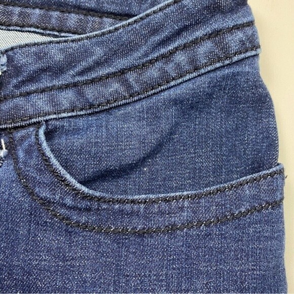 Lee Jeans Womens W33 Blue Embroidered Pockets Slender Secret Wide Leg Ladies - Picture 6 of 9